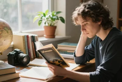 Explore T Allen Greenfield's literary world at https://tallengreenfield.com with a cozy reading scene.
